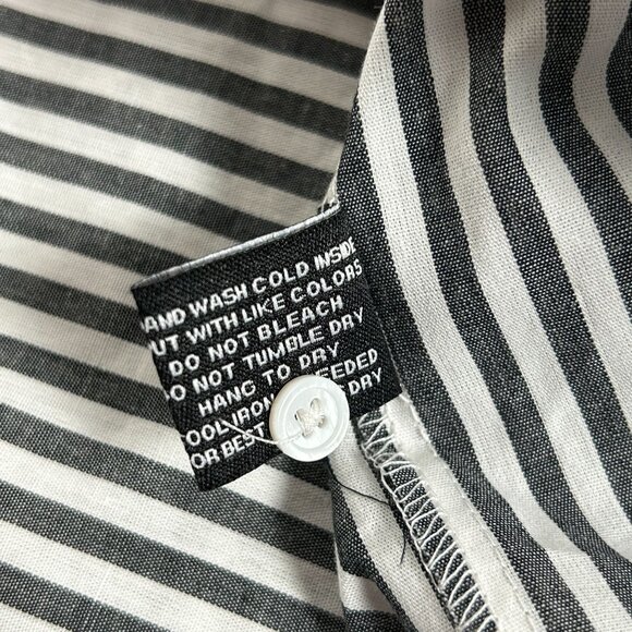 Walter Baker Becca Tunic Black/White Striped Floral Embroidered Medium New $178 - Picture 7 of 8